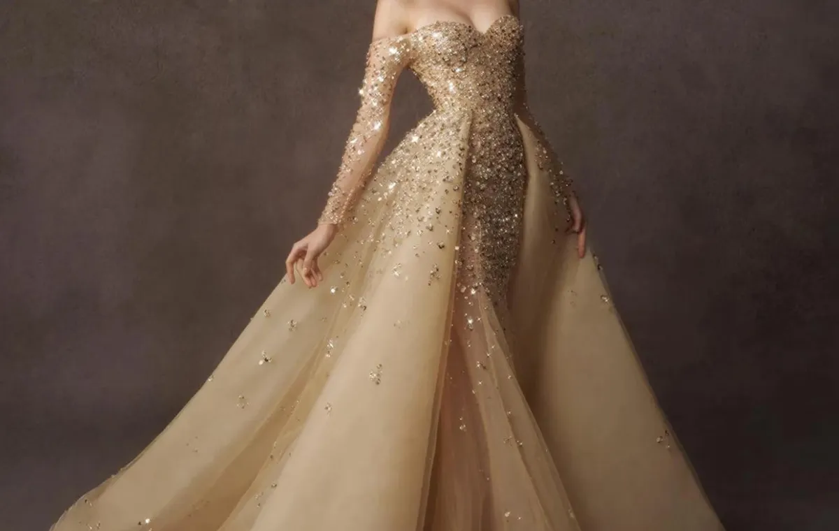 gold prom dresses