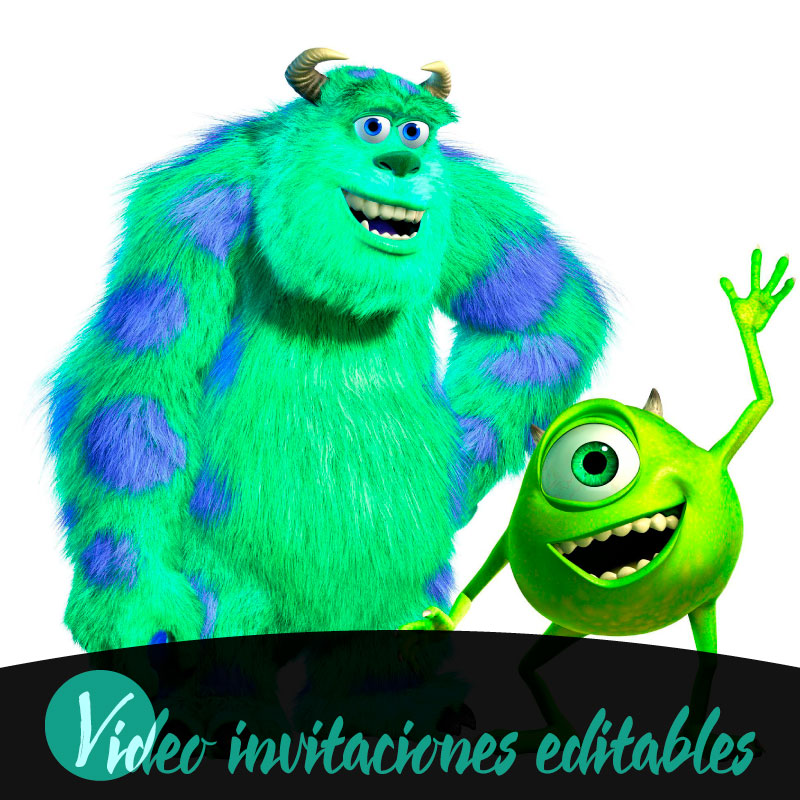 Monsters Inc - Video Invitaciones Editables Free