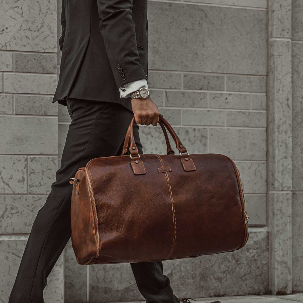 Mens Leather Duffle Bags - Von Baer