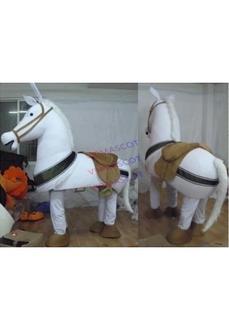 EVA Material Two people wearing show white Horse Mascot Costumes Movie props cartoon Apparel Four styles 478