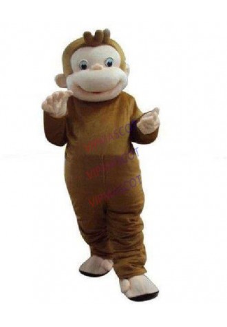 Curious Monkey Mascot Costumes Cartoon Fancy Dress for Adult Animal Brown Halloween Party Mascot