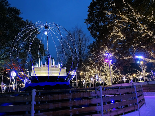 Illuminated ice skating