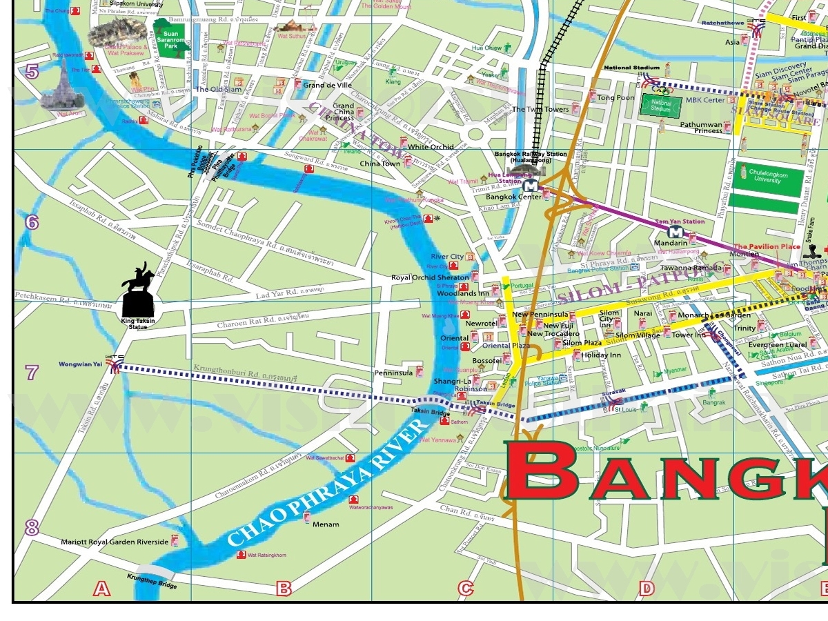 Bangkok Tourist Map Printable