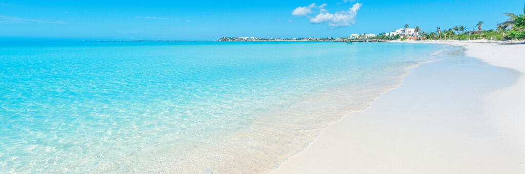 Beautiful and calm water at Sapodilla Bay Beach near Chalk Sound