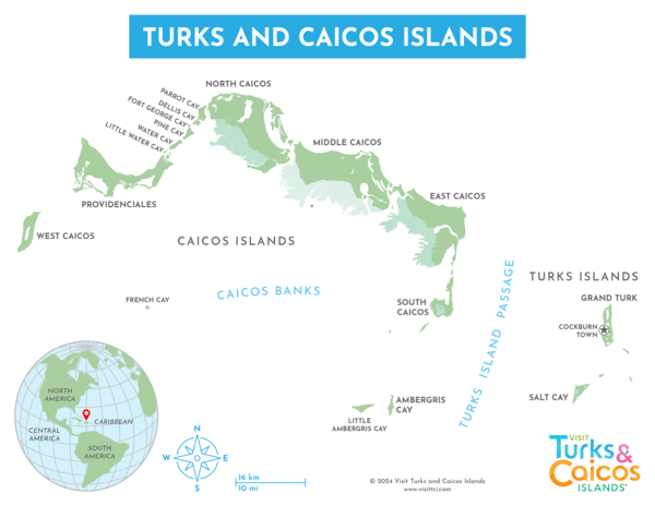 Map of the Turks and Caicos Islands