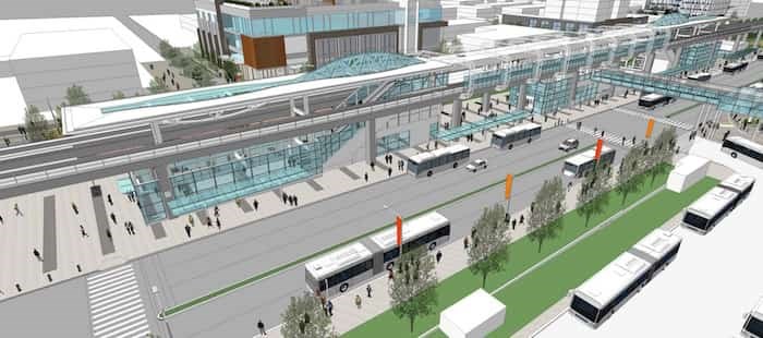 New pedestrian bridge will connect Metrotown Skytrain Station with mall ...