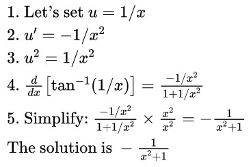 Derivative Of Arctan X Inverse Tangent Detailed Lesson