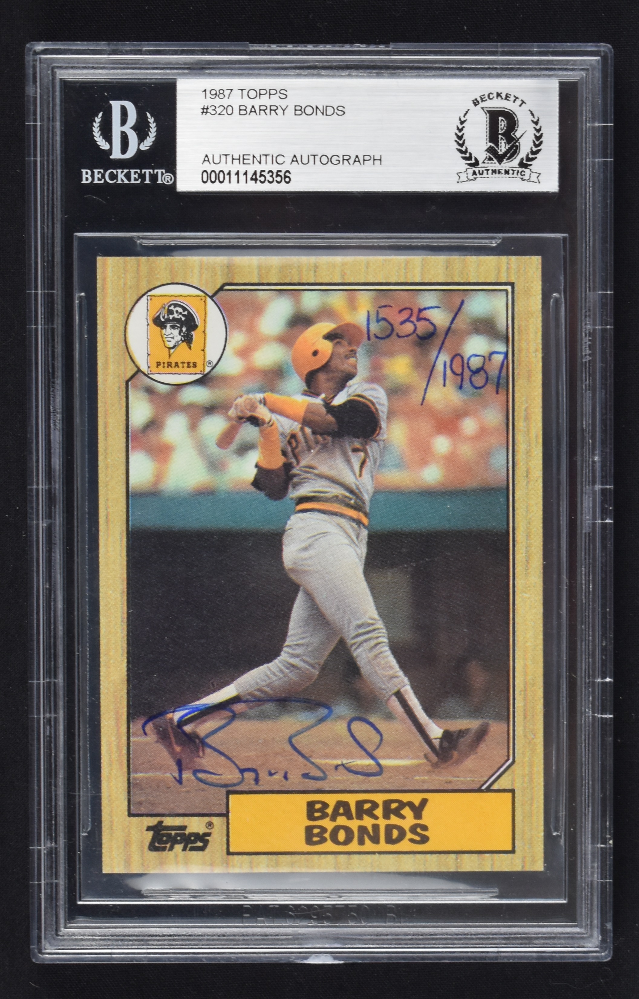 Lot Detail - Barry Bonds Autographed Limited Edition 1987 Topps Rookie ...