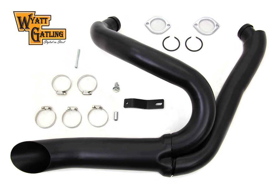 Black Wyatt Gatling 2 into 1 Exhaust Pipe Header Kit