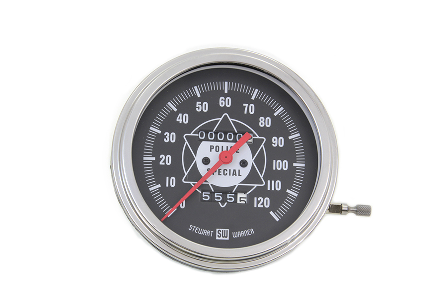 Speedometer with 2:1 Ratio and Red Needle