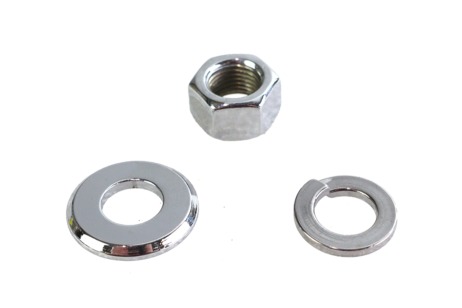 Chrome Front Axle Nut and Washer Kit