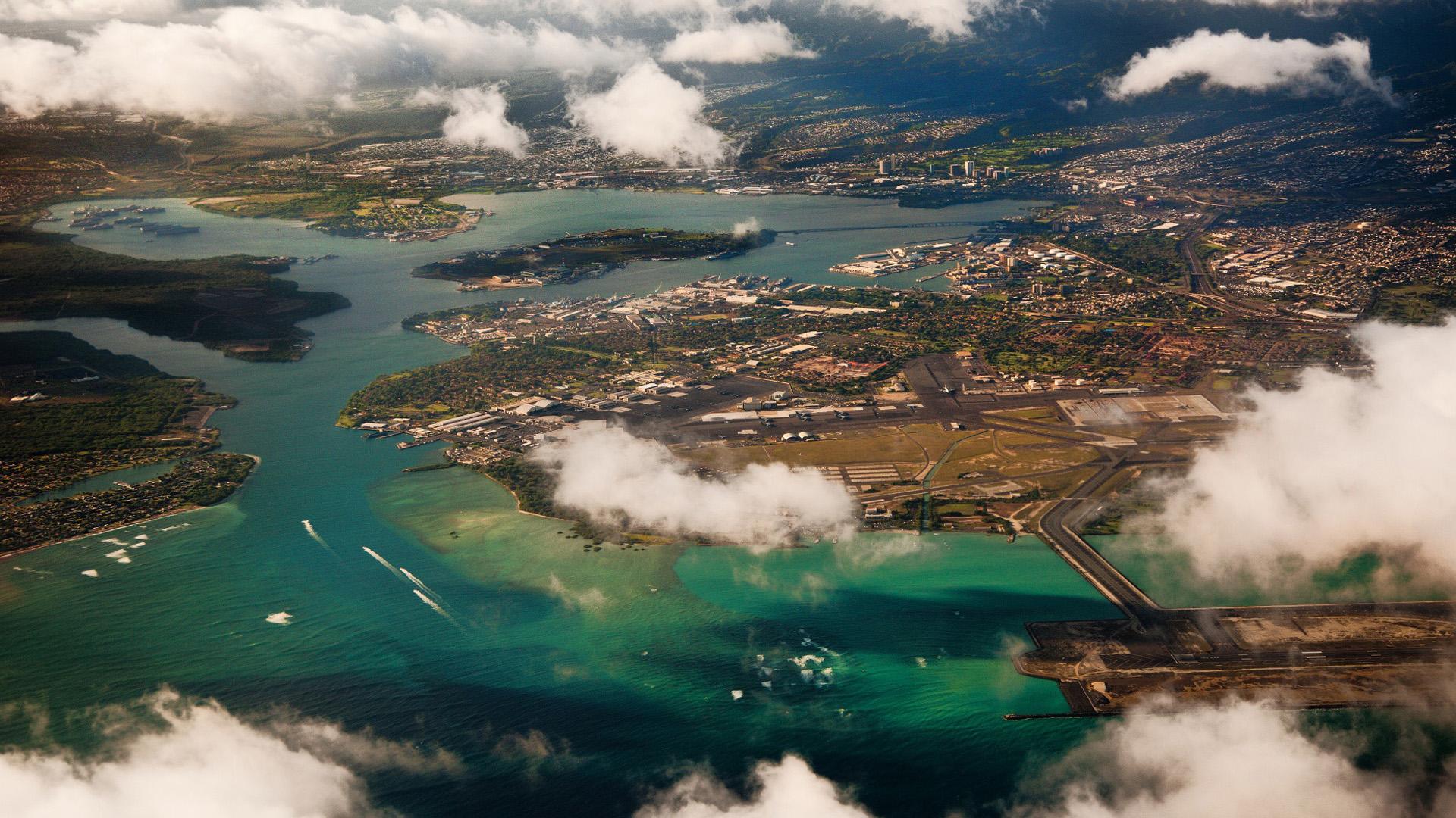 Aerial View Of Pearl Harbor Hawaii wallpaper | travel and world ...