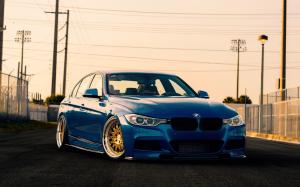 BMW 3 Series F30 sedan, blue car wallpaper thumb