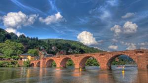 Lovely Red Brick Bridge Hdr wallpaper thumb