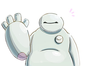 Baymax illustration, Big Hero 6, animated movies, Walt Disney, Disney