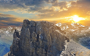 brown mountain range, mountains, landscape