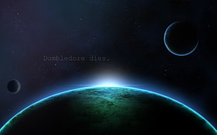 fantasy world graphic wallpaper, fuckscape, humor, space, planet