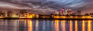 cityscape photo during cloudy night, england