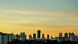 gray buildings, Skyscrapers, Sky, Architecture