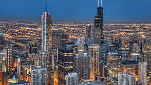 skyscrapers, cityscape, city, building, HDR