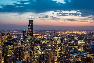 city buildings, Chicago, Usa, Skyscrapers HD wallpaper