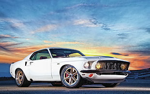 white Ford Mustang 500 GT wallpaper