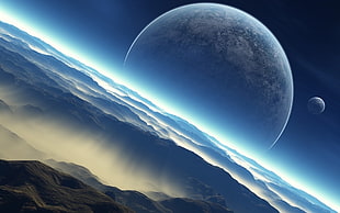 planet digital wallpaper, space, planet, universe, digital art