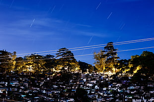 white building, Buildings, Night, Sky