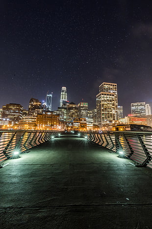 high-rise buildings, San francisco, Usa, Night HD wallpaper