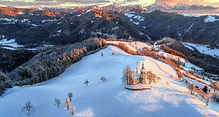 glacier mountain, nature, winter, mountains, snow