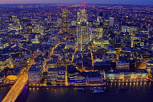 glass high rise buildings, cityscape, London