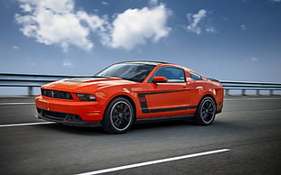 red and black Ford Mustang coupe, car, Ford, Ford Mustang