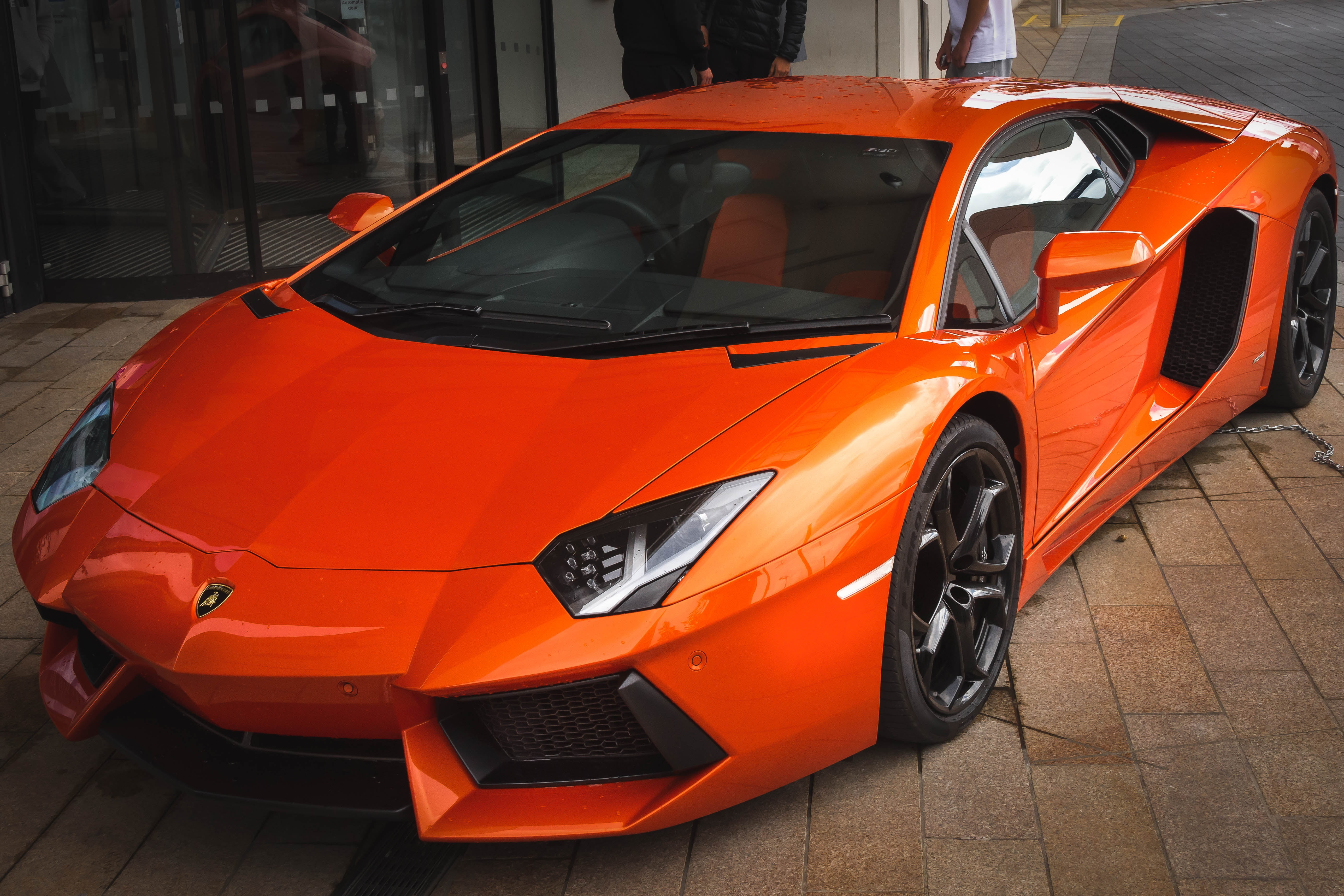 Orange Lamborghini Aventador HD wallpaper | Wallpaper Flare