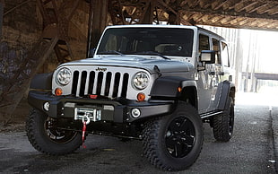 gray Jeep Wrangler SUV, car, Jeep Wrangler, Jeep