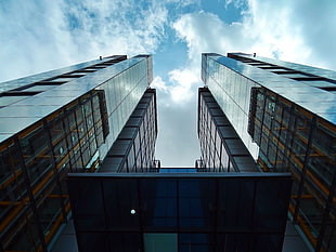 sky, building, construction, glass