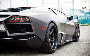 gray sports coupe, car, Lamborghini, Lamborghini Reventon