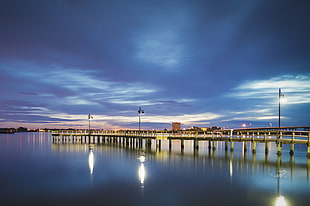 yellow bridge under blue sky