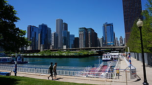 black lamppost, Chicago, cityscape, city, USA