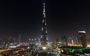 Dubai, skyscraper, cityscape, night