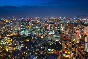 aerial view of  high rise buildings