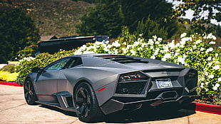 gray Lamborghini Huracan coupe, car, Lamborghini Reventon