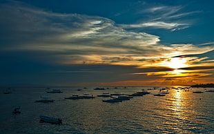 body of water over the horizon