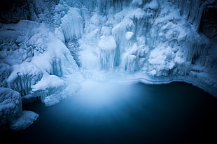 mountain covered with snow, nature, winter, snow, ice