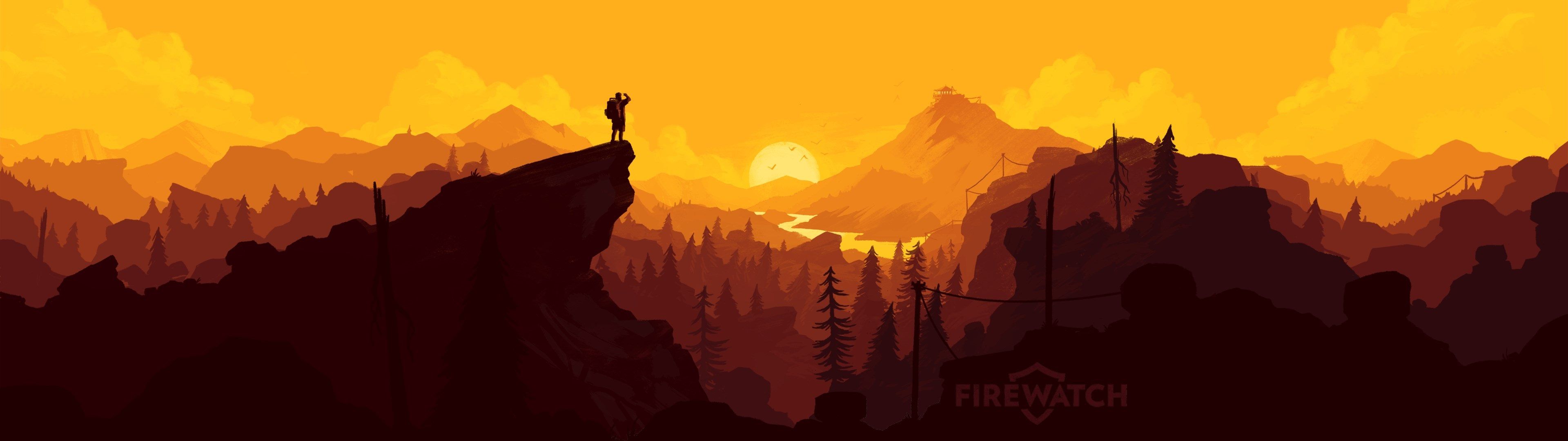 3840x1080 Wallpaper Hd Sky Natural Landscape Orange Illustration Adventure Game Wallpaperuse