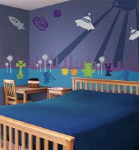 Strange Planet alien wall decals stickers