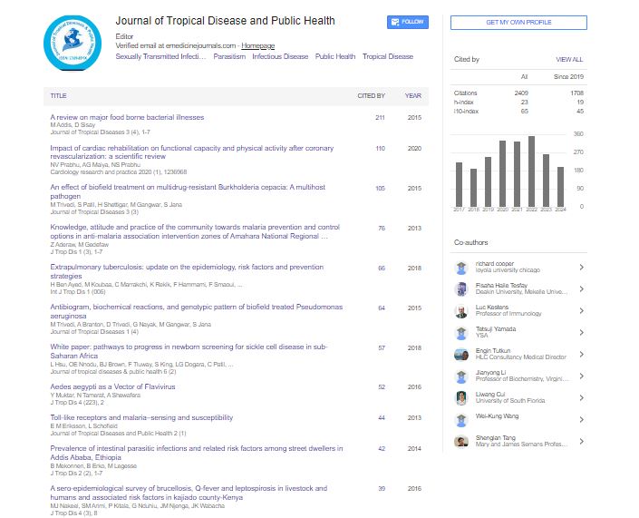 Journal of Tropical Diseases & Public Health