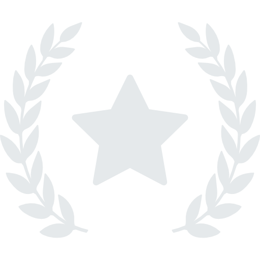 Decorative award symbol in corner