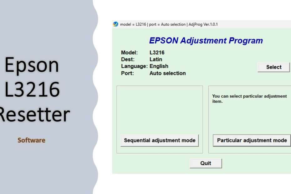 Epson L3216 Resetter