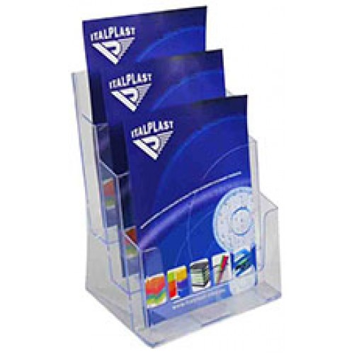 Italplast A4 3 Tier Brochure Holder Clear EA