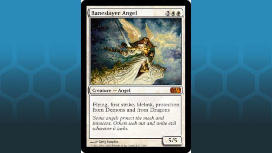 MTG angels guide - Wizards of the Coast card art for Baneslayer Angel